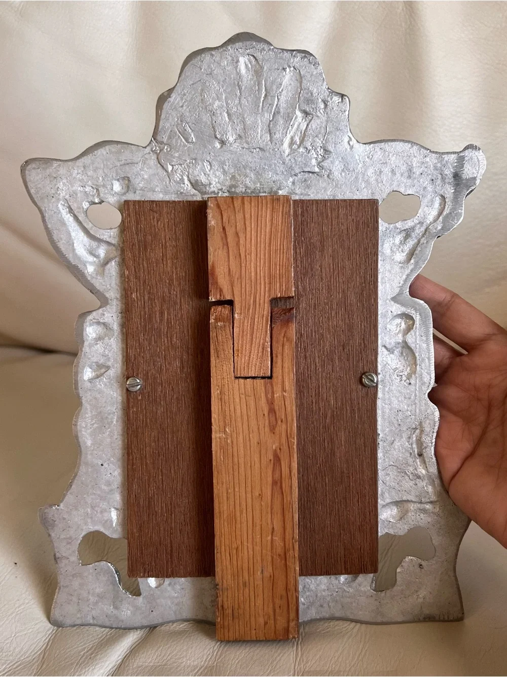 Vintage Ornate Silver Tone Decorative Picture Frame